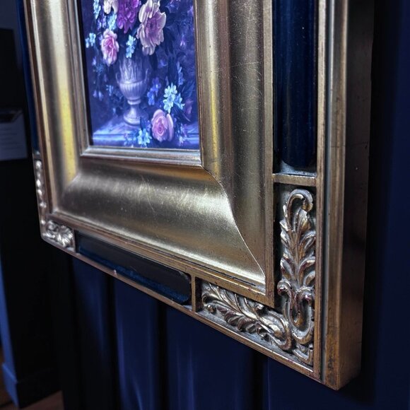 Vintage Gold Framed Floral Art – Romantic Still Life Print, Hollywood Regency or - Picture 8 of 10